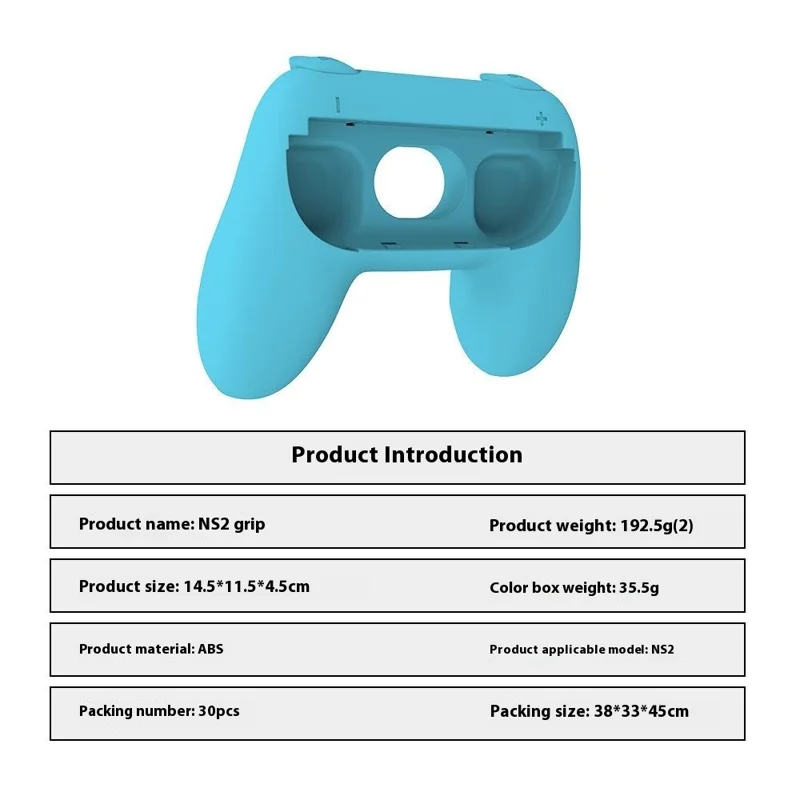 For Nintendo Switch 2 Controller Holder 1Pair Left Right Handle Joy-Con Grip Shock Resistant - Black