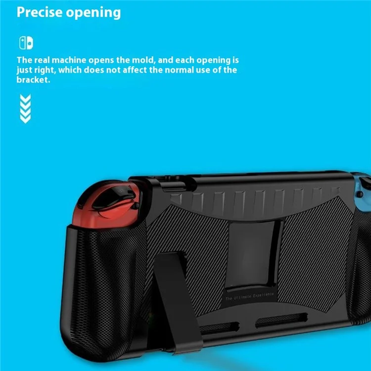 For Nintendo Switch Case Soft TPU Anti Drop Anti Slip Protective Cover - Black