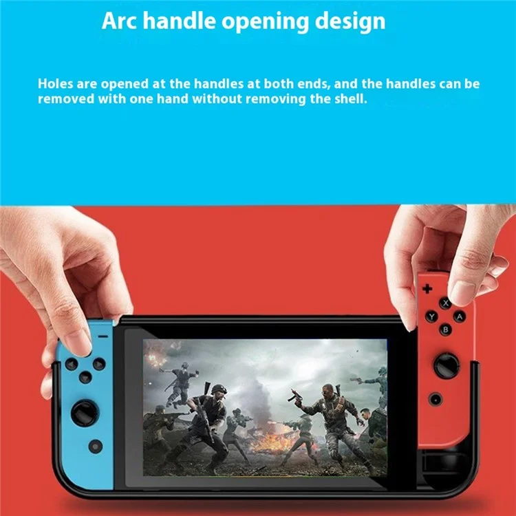 For Nintendo Switch Case Soft TPU Anti Drop Anti Slip Protective Cover - Black