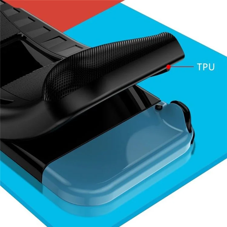 For Nintendo Switch Case Soft TPU Anti Drop Anti Slip Protective Cover - Black