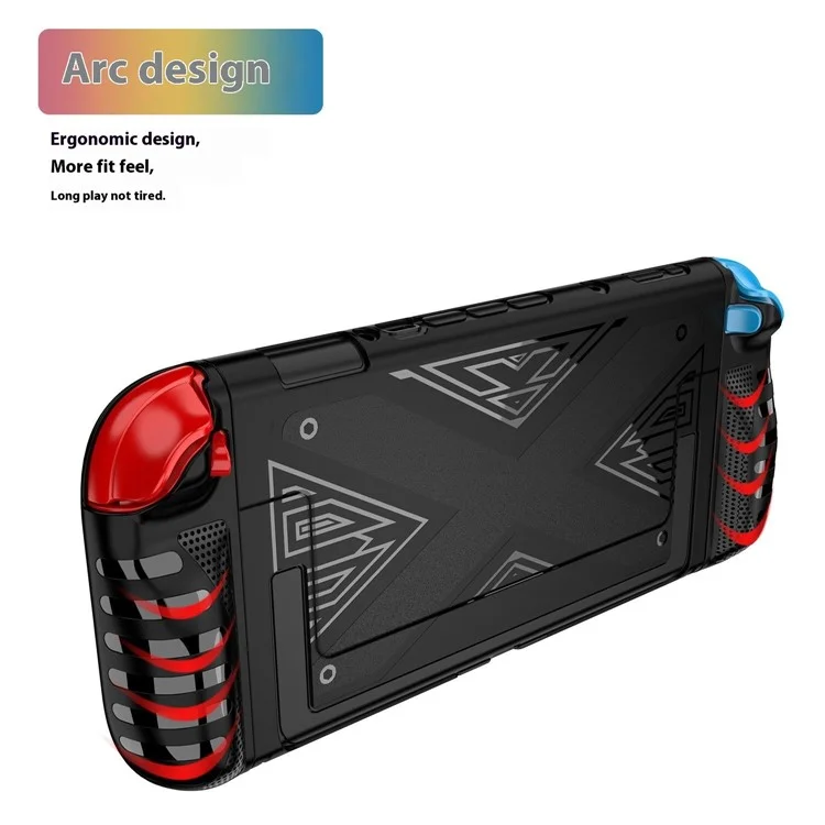 Funda para Nintendo Switch 2 con Soporte, Carcasa Protectora Desmontable de TPU + PC - Negro