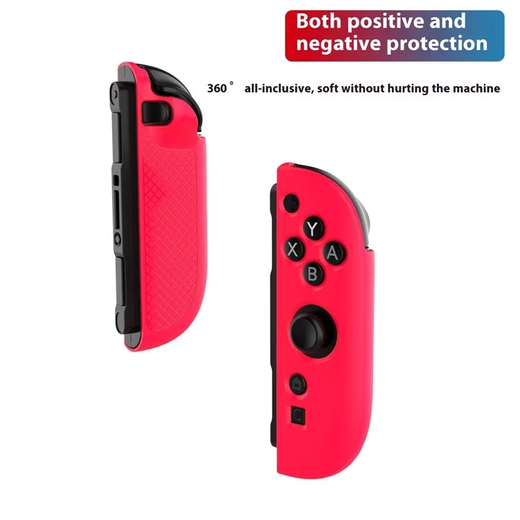 1 Par de Capas de Silicone para Nintendo Switch 2 Controlador Caixa Protetora Console de Jogo Joy-Con Manga de Alça - Preto