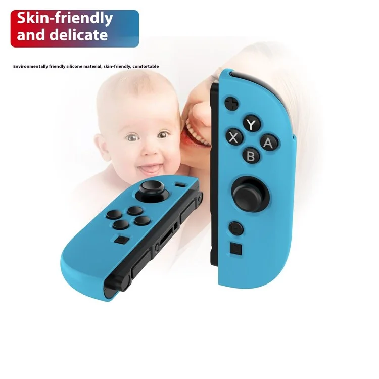1 Par de Capas de Silicone para Nintendo Switch 2 Controlador Caixa Protetora Console de Jogo Joy-Con Manga de Alça - Preto