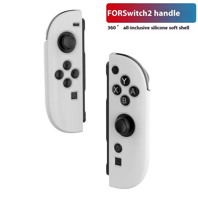 1 Par de Capas de Silicone para Nintendo Switch 2 Controlador Caixa Protetora Console de Jogo Joy-Con Manga de Alça - Preto