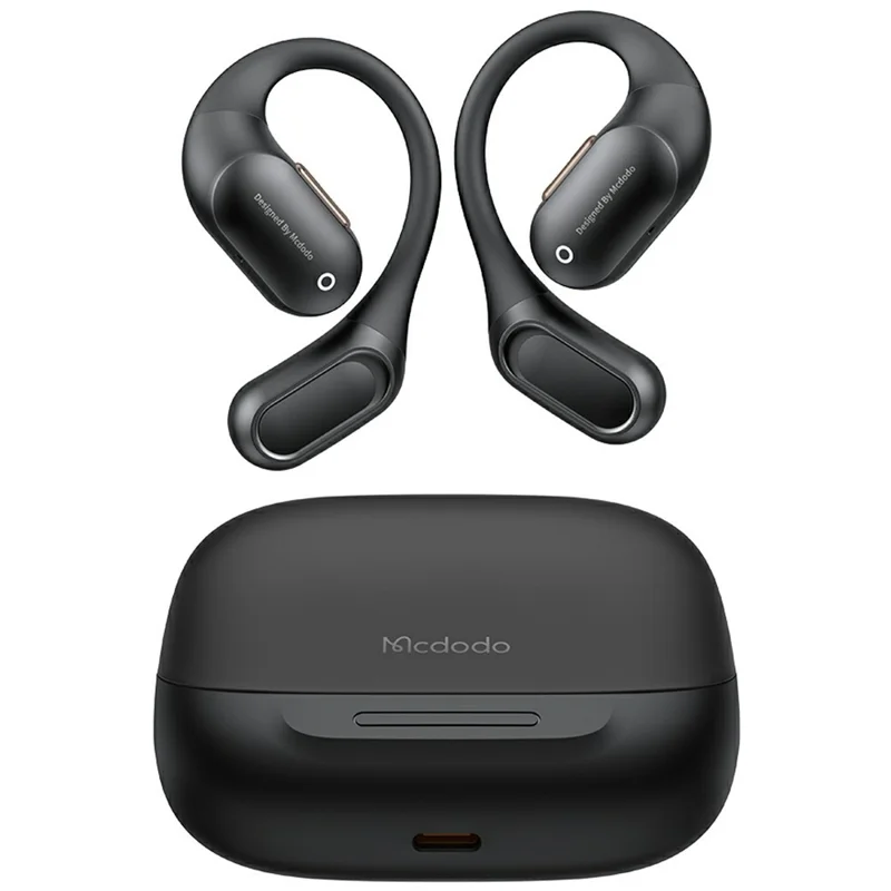 MCDODO HP-007 Auricolari Wireless True Open-Ear con Display LED Cuffie Bluetooth IPX4 Resistenti all'Acqua - Nero