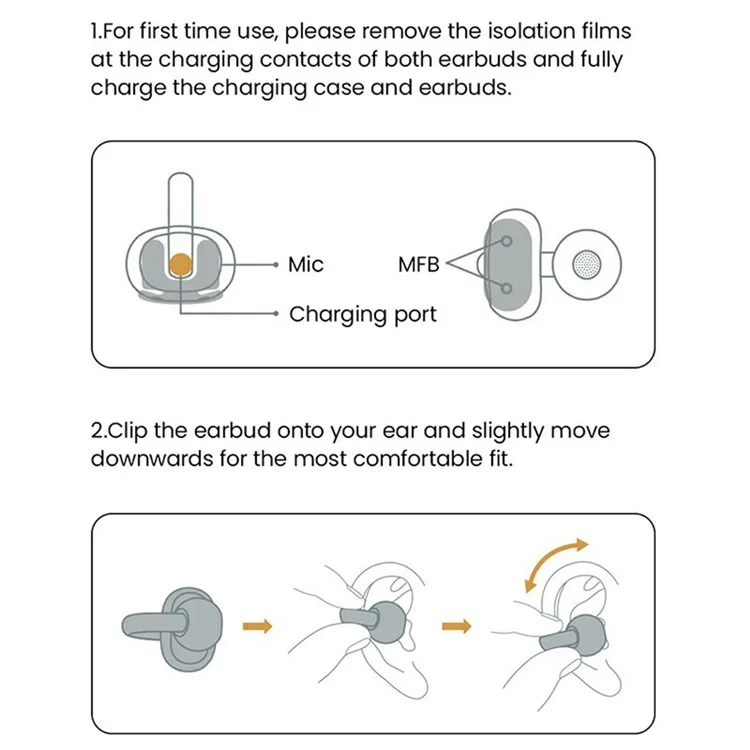 HAYLOU OW03 Ear Clip Headphones ENC Noise Reduction Bluetooth-Compatible 5.4 Wireless Earbuds - Black