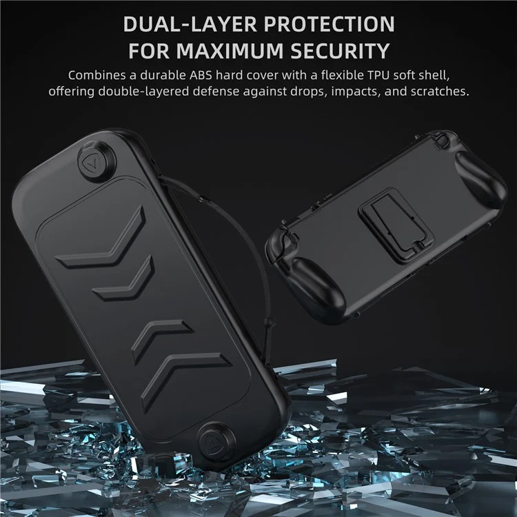 JYS JYS-NS2272 pour Nintendo Switch 2 / Switch / Switch OLED Étui de protection en TPU+ABS avec support amovible