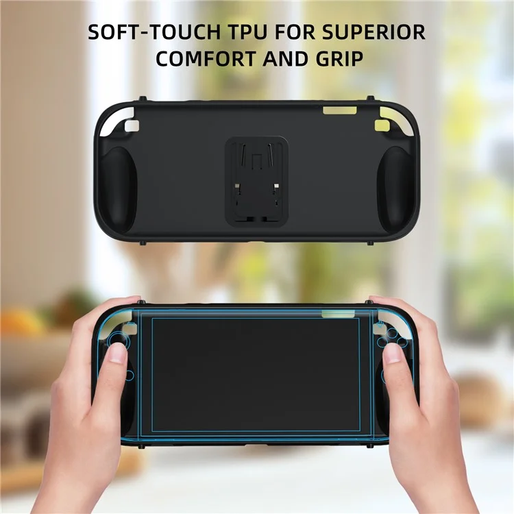 JYS JYS-NS2301 Étui de protection TPU avec support pour Nintendo Switch 2, antidérapant, pour la coque arrière de la console de jeu
