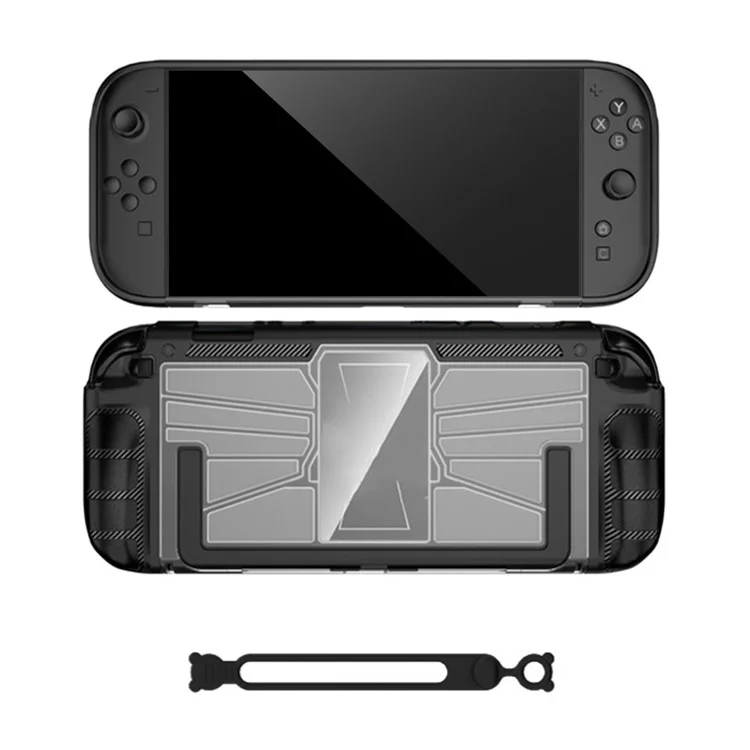 Cover Protettivo Antiurto Cristallo Trasparente TPU + PC per Console di Gioco Nintendo Switch 2 - Nero