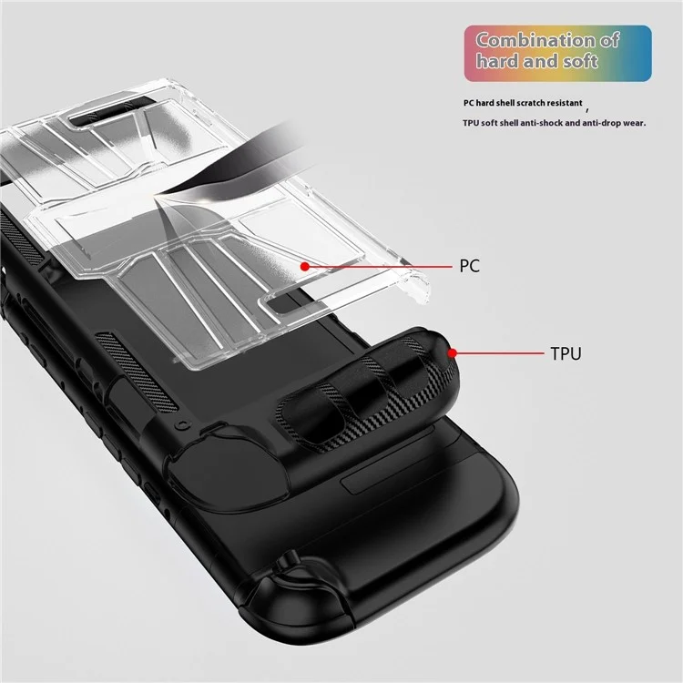 Cover Protettivo Antiurto Cristallo Trasparente TPU + PC per Console di Gioco Nintendo Switch 2 - Nero