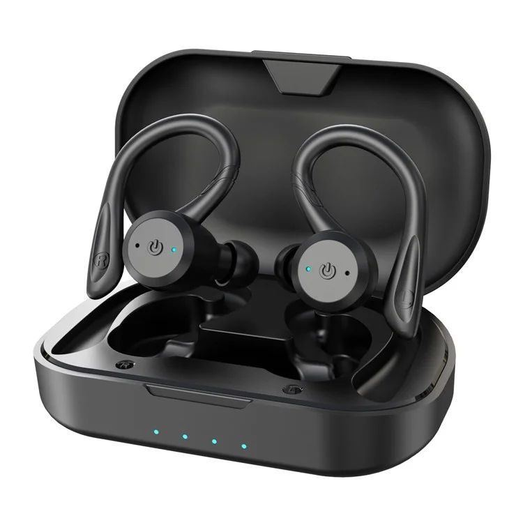 BE1032 Auriculares TWS con Gancho para Oreja, Compatibles con Bluetooth 5.0, Auricular Inalámbrico Estéreo Deportivo Resistente al Agua IPX7