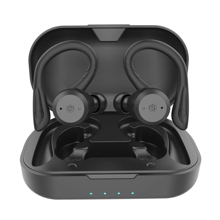 BE1032 Auriculares TWS con Gancho para Oreja, Compatibles con Bluetooth 5.0, Auricular Inalámbrico Estéreo Deportivo Resistente al Agua IPX7