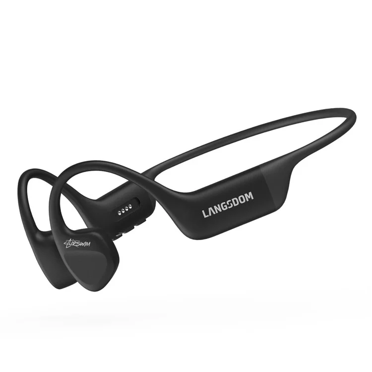 LANGSDOM BE15 Bone Conduction Bluetooth-compatible Open Ear Headphones Built In 32G Storage - Black+Grey