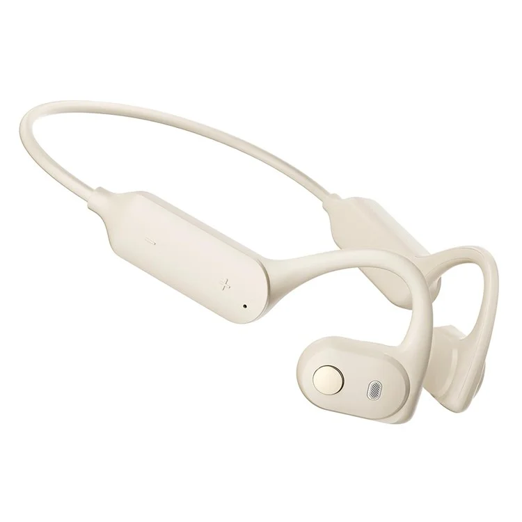 LANGSDOM Airwave BE10 Knochenleitung Bluetooth-kompatibler Kopfhörer für Radfahren - Wasserdicht - Offenes Ohr - Beige