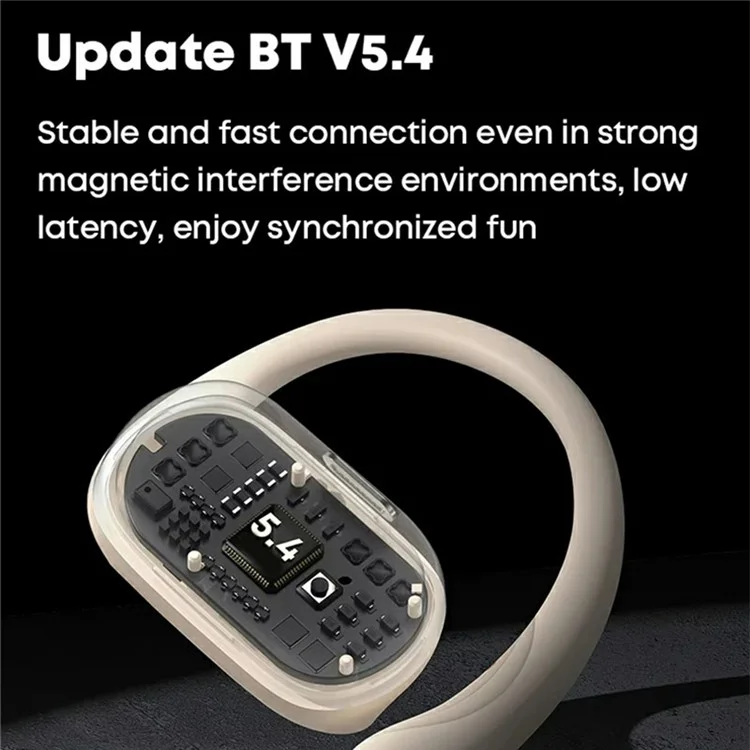 LANGSDOM TS19 Sports Wireless Earphones with Mic Ear Hook Design Bluetooth-Compatible Waterproof Music Headset - Black