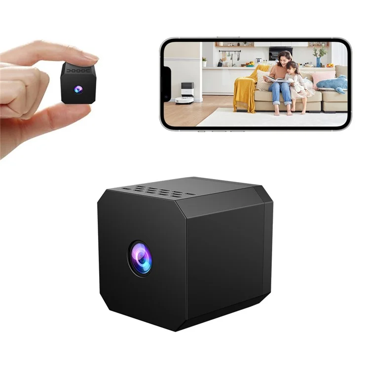 F01 Mini Cube 1080P HD Telecamera con Visione Notturna e Rilevamento di Movimento, Videocamera di Sorveglianza Smart WiFi