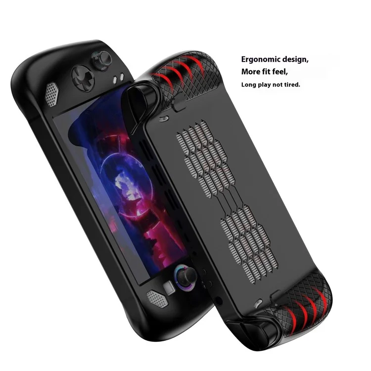For Lenovo Legion Go S Handheld Game Console Silicone Case Impact-Resistant Soft Protective Cover - White