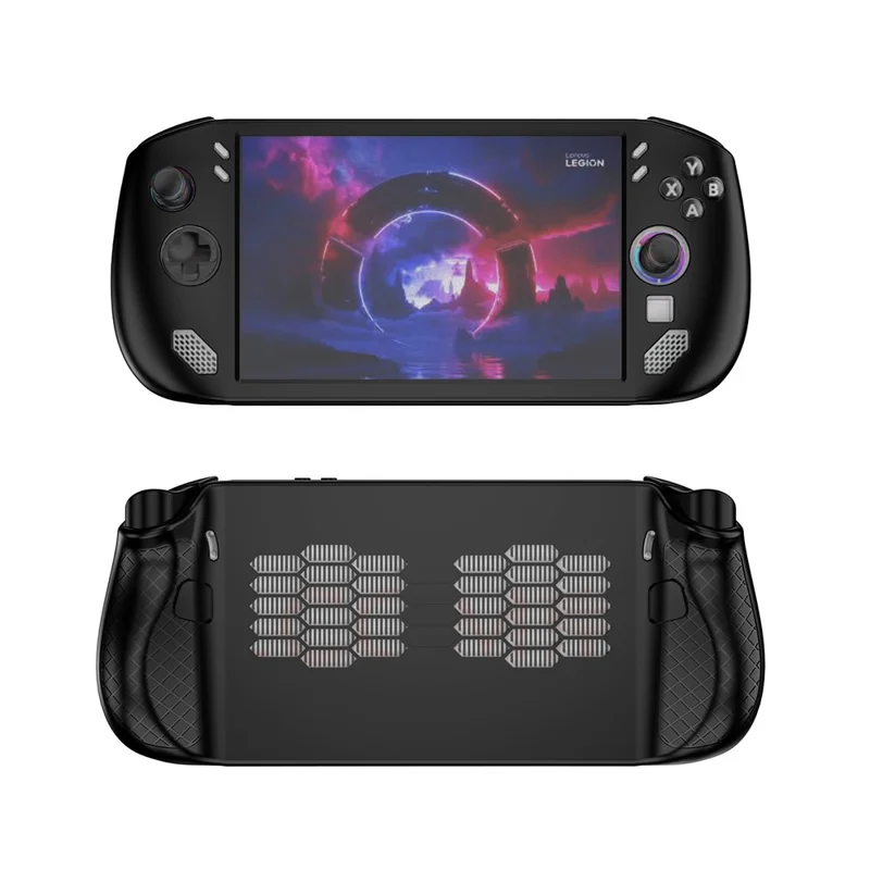 For Lenovo Legion Go S Handheld Game Console Silicone Case Impact-Resistant Soft Protective Cover - Black
