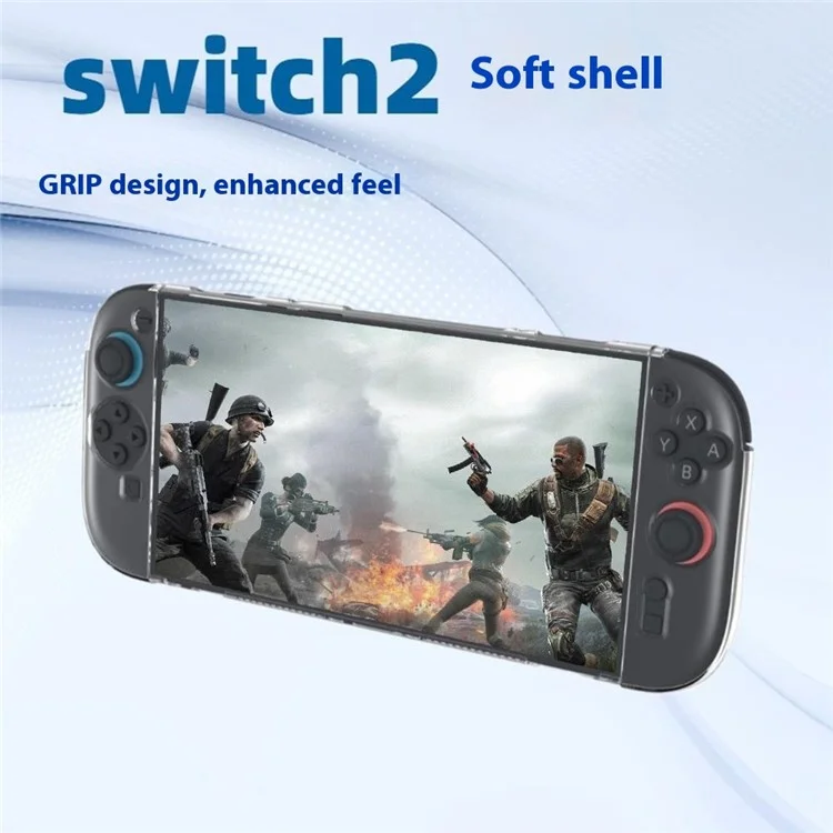 Capa Protetora para Nintendo Switch 2 com Estojo para 6 Jogos - Transparente Anti-Riscos em TPU