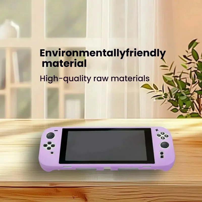 For Nintendo Switch 2 Silicone Case Integrated Design Washable Shockproof Protective Cover - White