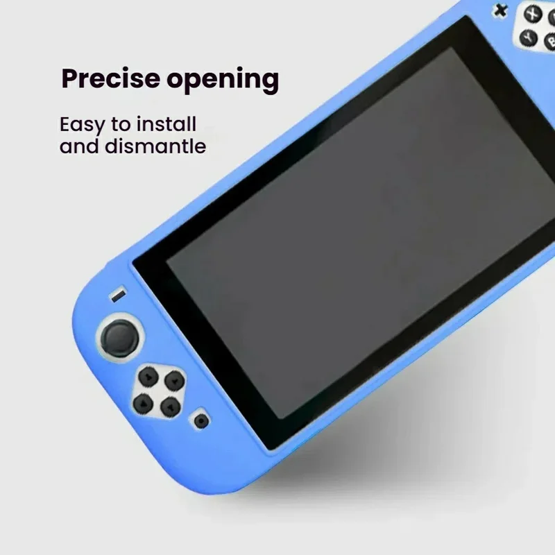 For Nintendo Switch 2 Silicone Case Integrated Design Washable Shockproof Protective Cover - White