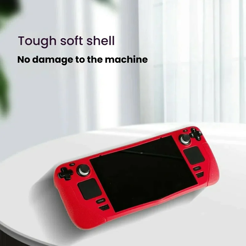 Funda de silicona para Steam Deck Diseño integrado Lavable Resistente a los golpes Cubierta protectora - Negro