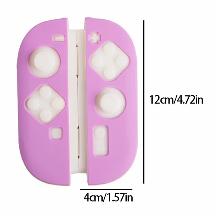Funda de silicona para mando de Nintendo Switch 2 con diseño separado, antichoque y antigolpes - Rosa