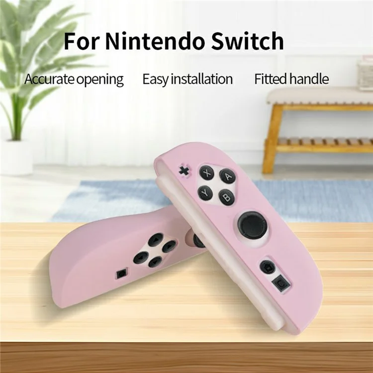 Funda de silicona para mando de Nintendo Switch 2 con diseño separado, antichoque y antigolpes - Rosa