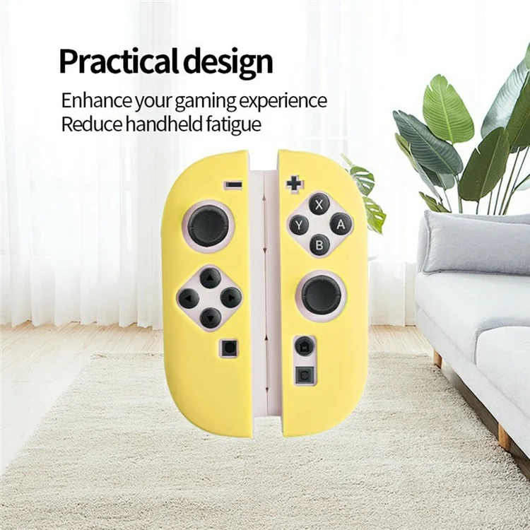 Funda de silicona para mando de Nintendo Switch 2 con diseño separado, antichoque y antigolpes - Rosa