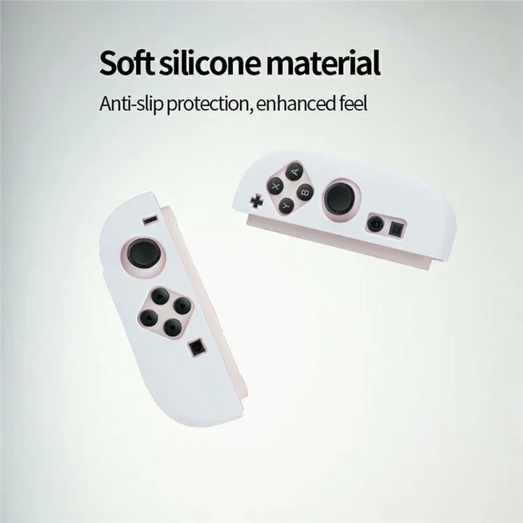 Funda de silicona para mando de Nintendo Switch 2 con diseño separado, antichoque y antigolpes - Rosa