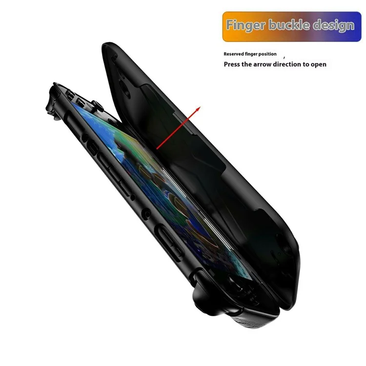 Pour Nintendo Switch 2 Étui de protection intégral PC + TPU Housse antichoc avec attache de câble en silicone - Noir