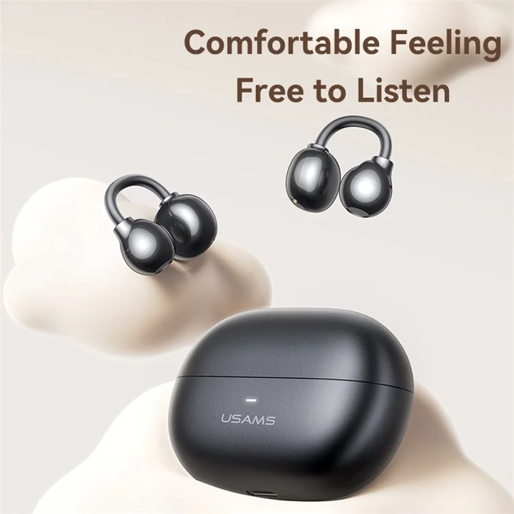 USAMS Echo R02 Bluetooth-совместимые наушники-клипсы Музыкальная гарнитура с временем воспроизведения 25 часов