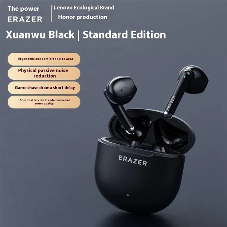 LENOVO ERAZER XT97PRO Беспроводные наушники-вкладыши с поддержкой Bluetooth для музыки и игр - Черные