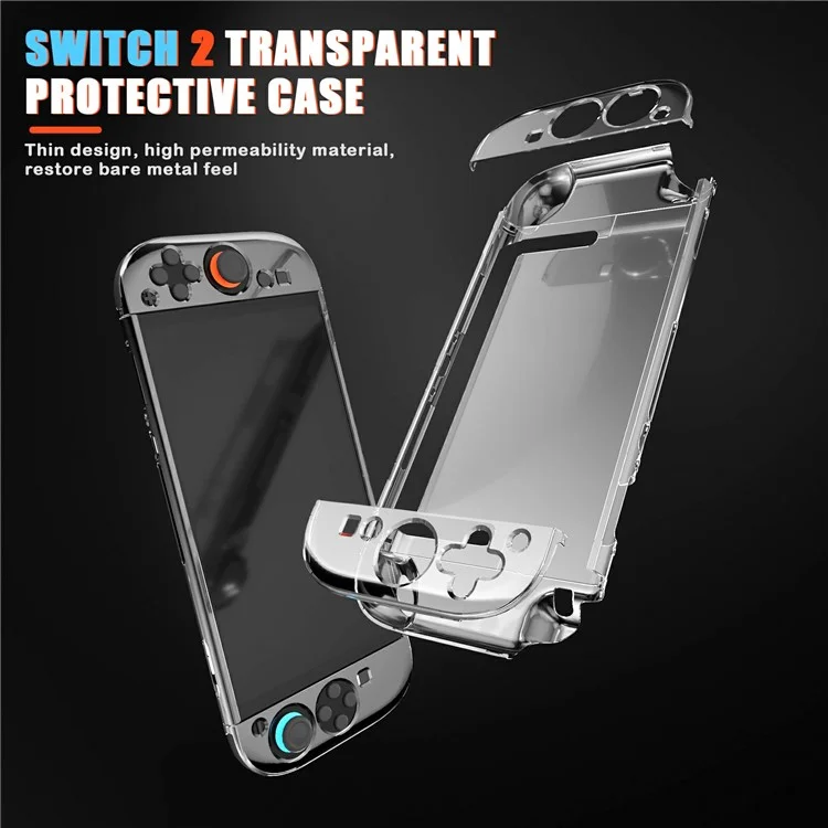Funda Protectora Transparente Antigolpes para Consola de Juegos Nintendo Switch 2