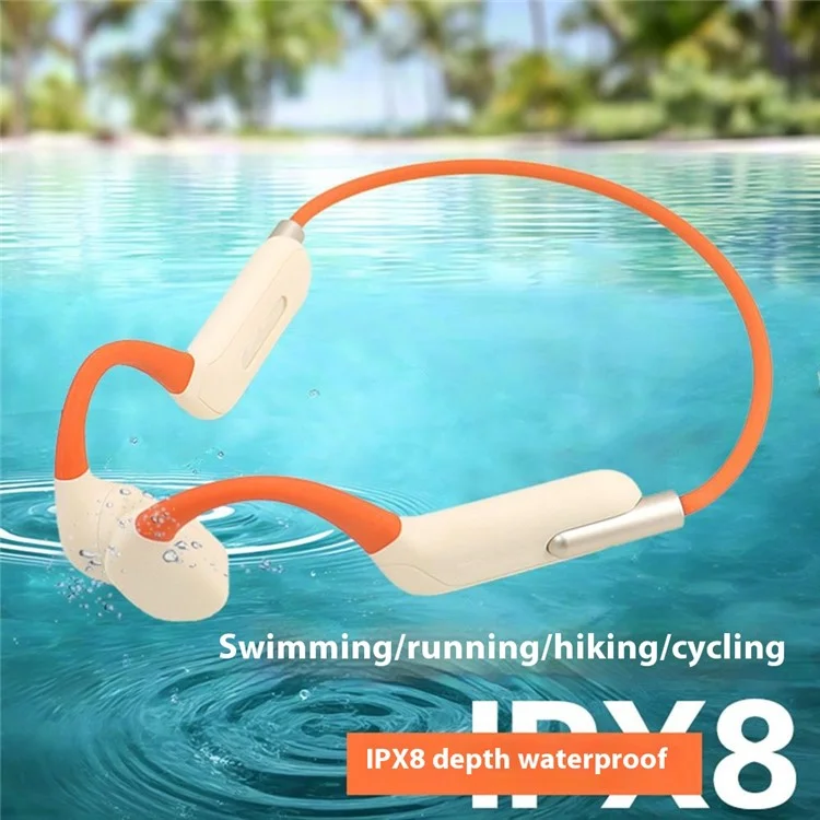 WY5 IPX8 Waterproof Bone Conduction Bluetooth-Compatible Headphones for Swimming Built In 32GB Memory