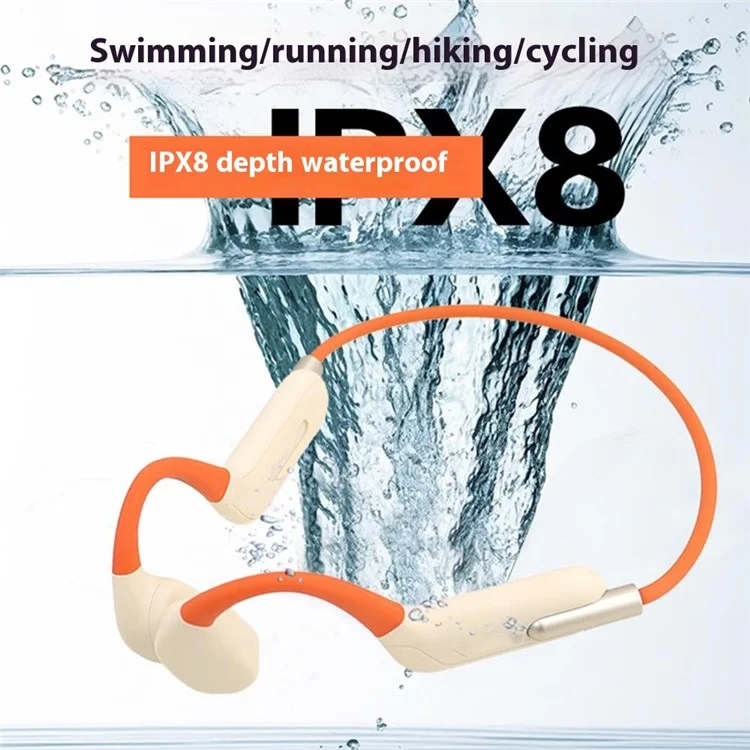 WY5 IPX8 Waterproof Bone Conduction Bluetooth-Compatible Headphones for Swimming Built In 32GB Memory