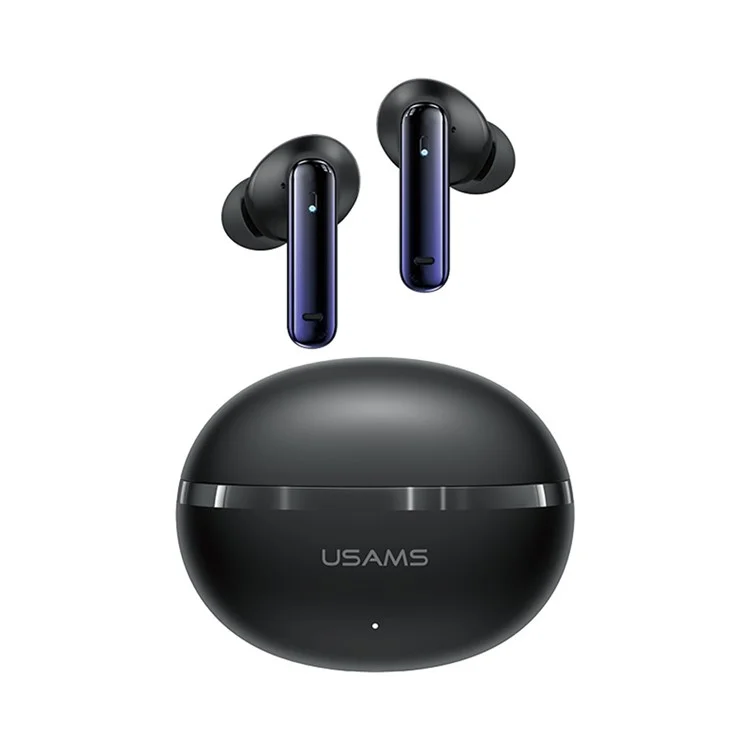 USAMS Echo E02 Wireless In-Ear Earbuds Bluetooth-Compatible 5.3 ANC + ENC Noise Cancelling Headphones - Black