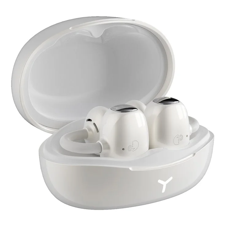 HILEO Hi85 Ear-Clip Wireless Headphones Bluetooth-Compatible Stereo Earbuds Button  /  Touch Operation ENC Earphones - White