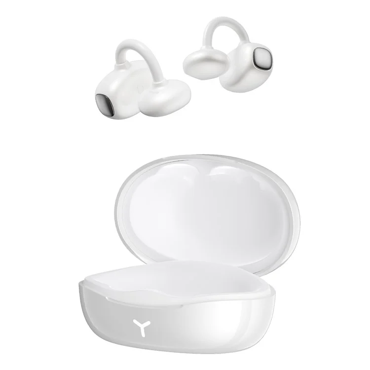 HILEO Hi85 Ear-Clip Wireless Headphones Bluetooth-Compatible Stereo Earbuds Button  /  Touch Operation ENC Earphones - White