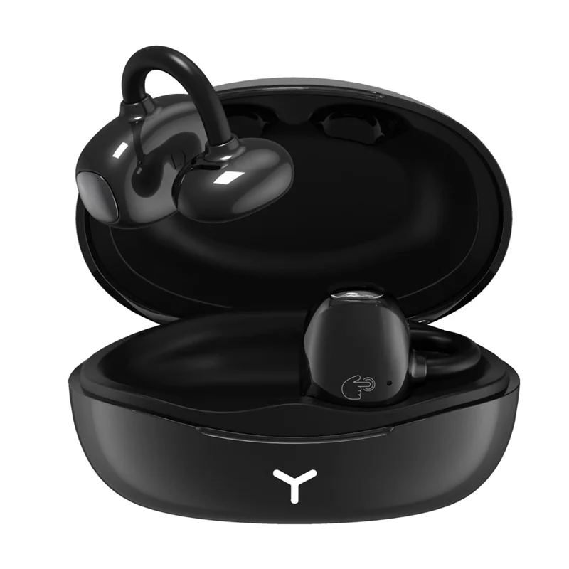 HILEO Hi85 Ear-Clip Wireless Headphones Bluetooth-compatible Stereo Earbuds Button  /  Touch Operation ENC Earphones - Black