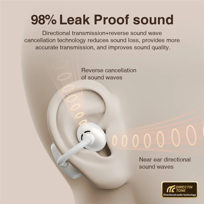 HILEO Hi85 Ear-Clip Wireless Headphones Bluetooth-compatible Stereo Earbuds Button  /  Touch Operation ENC Earphones - Black