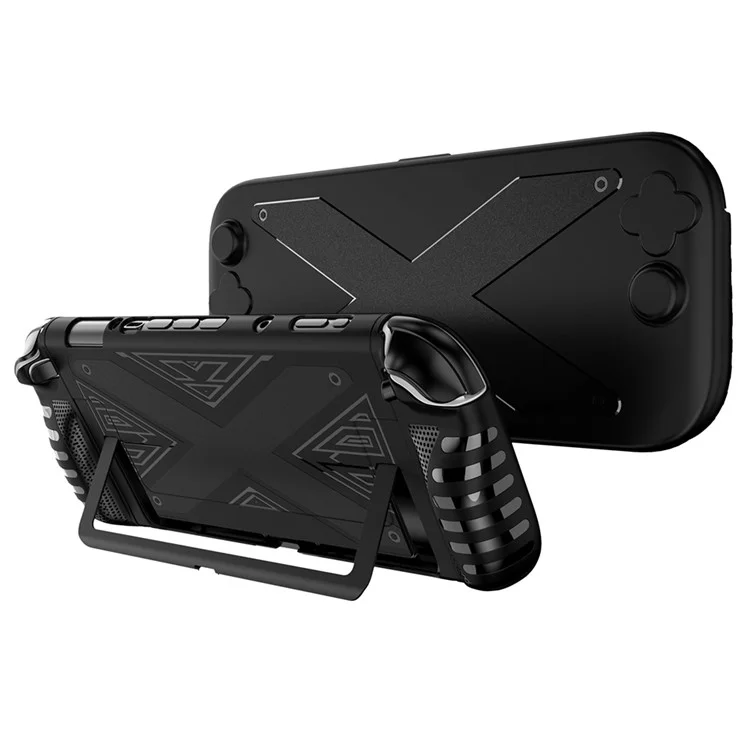 SW2D07 Для игровой консоли Nintendo Switch 2 Защитный чехол TPU + PC Полная защита Противоударный - Черный