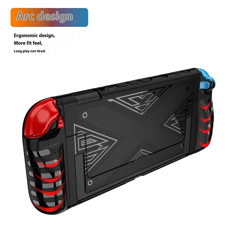 SW2D07 Для игровой консоли Nintendo Switch 2 Защитный чехол TPU + PC Полная защита Противоударный - Черный