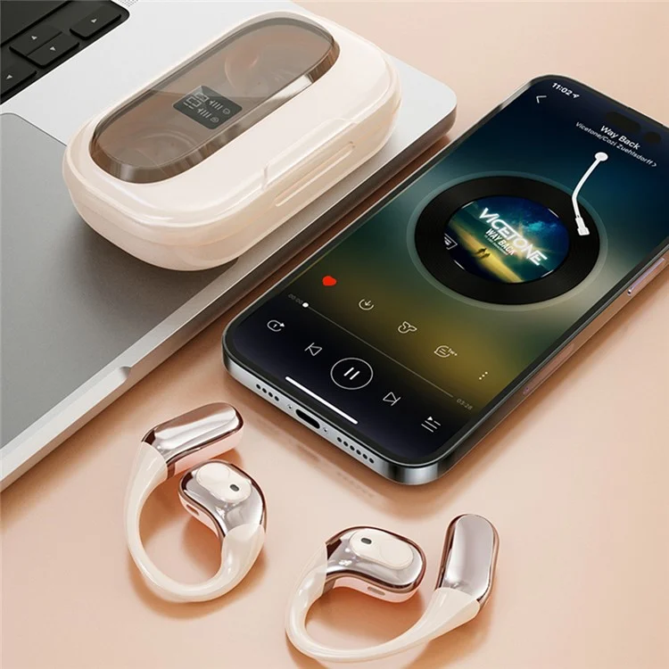 T23 Bluetooth-compatible Headset Noise Cancelling Multi Language Translation Calling Music Wireless Earphones - Black