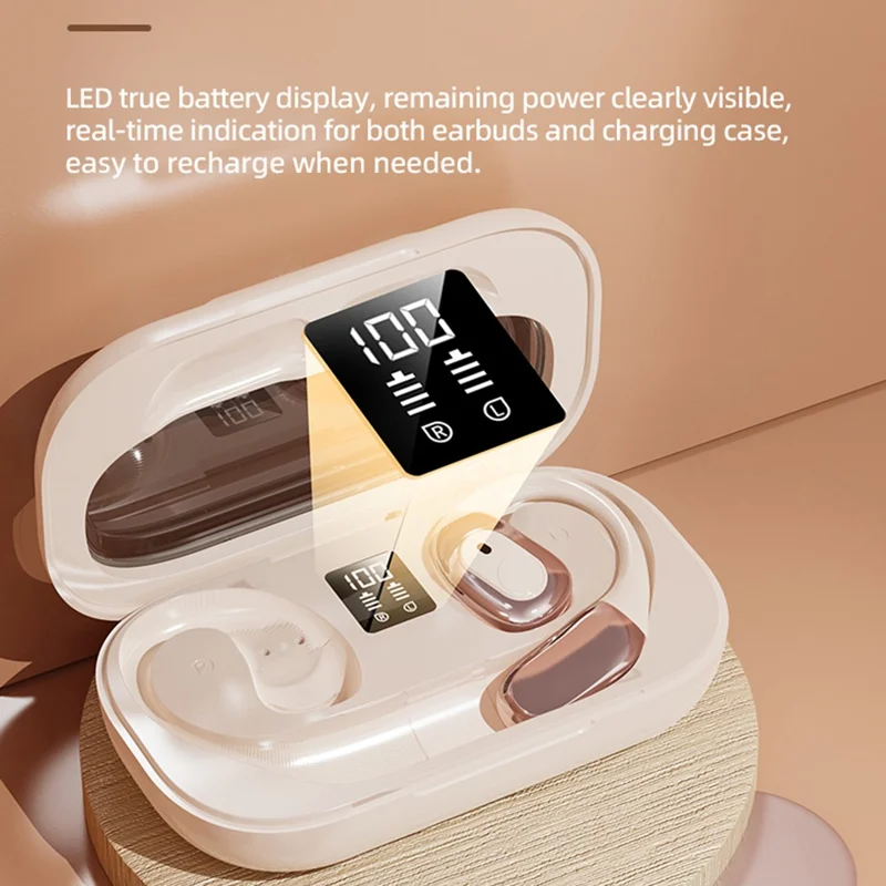 T23 Bluetooth-compatible Headset Noise Cancelling Multi Language Translation Calling Music Wireless Earphones - Black