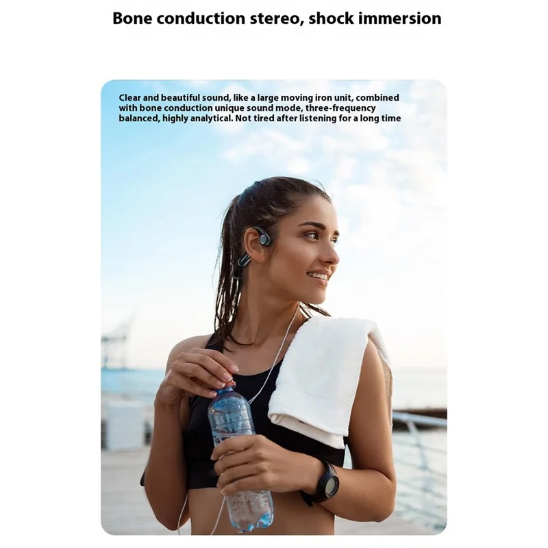 Bulk-Einkauf SOUNDER x22 Magnetische Ladung Knochenleitungs-Wireless Bluetooth-kompatible Kopfhörer mit integriertem 32GB Speicher - Schwarz