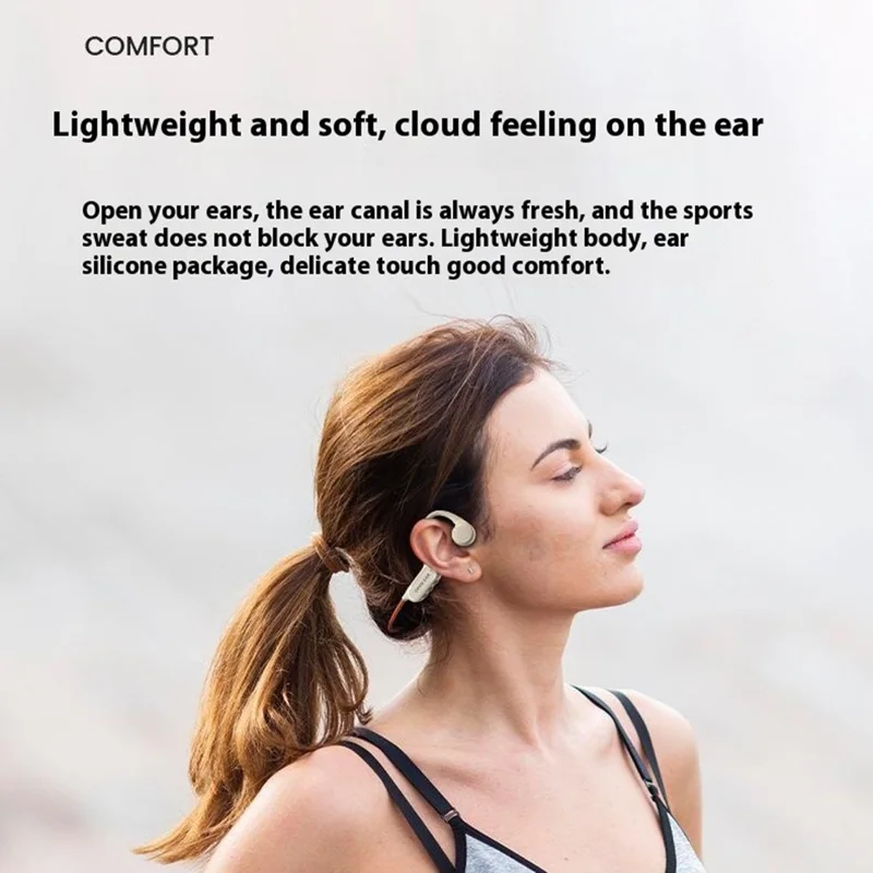 Bulk-Einkauf SOUNDER x22 Magnetische Ladung Knochenleitungs-Wireless Bluetooth-kompatible Kopfhörer mit integriertem 32GB Speicher - Schwarz