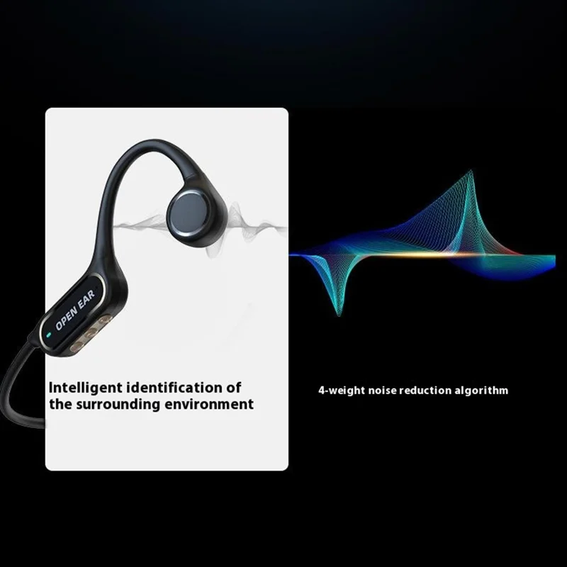 Bulk-Einkauf SOUNDER x22 Magnetische Ladung Knochenleitungs-Wireless Bluetooth-kompatible Kopfhörer mit integriertem 32GB Speicher - Schwarz