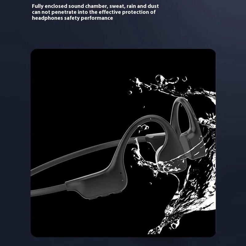 Großeinkauf SOUNDER X1 Open Ear Knochenleitung Hörgerät Kopfhörer Bluetooth-kompatibler Headset - Schwarz
