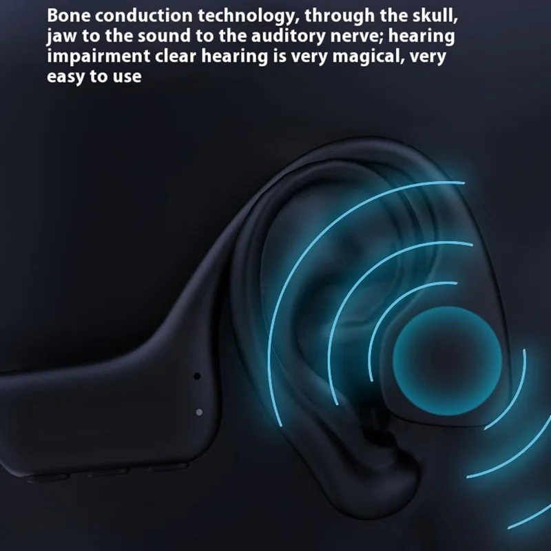 Großeinkauf SOUNDER X1 Open Ear Knochenleitung Hörgerät Kopfhörer Bluetooth-kompatibler Headset - Schwarz